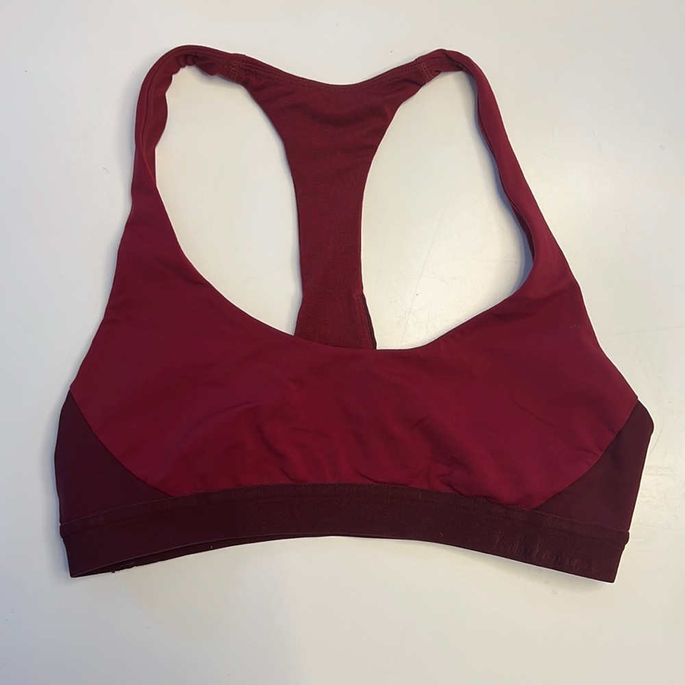 Lululemon Red (Wine) Sports Bra. Size 6. GUC